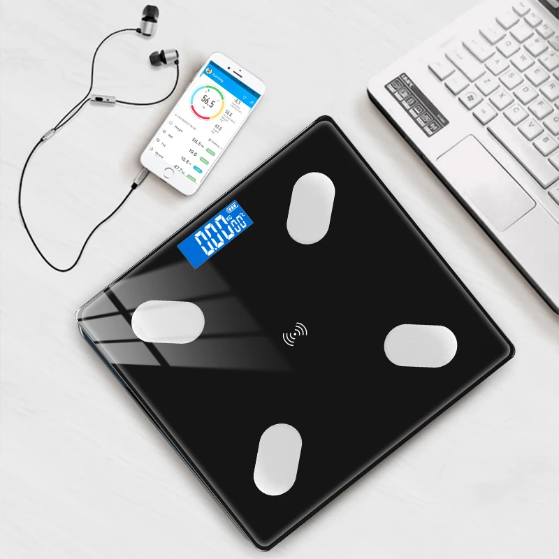 

Electronic Bluetooth Weight Scale Bathroom Floor Scales Electronic Digital LED Scales Smart Body Fat Balance Sync Smartphone App