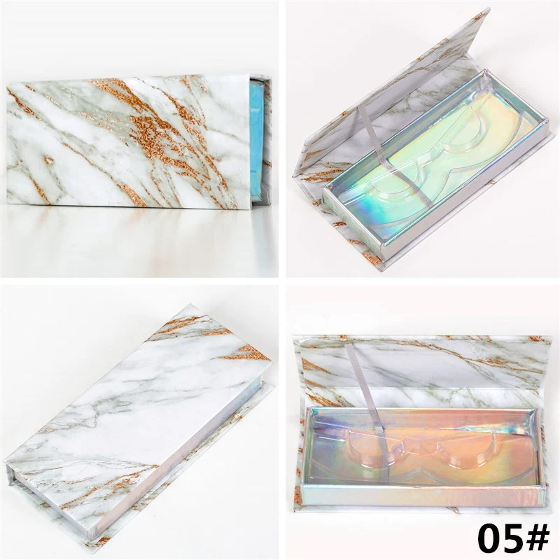 5 Custom Eyelashes Packing Boxes Gift box Lashes Package Customize Storage Cases Makeup Cosmetic Case Mink False Eyelash 1Pcs - Цвет: 5