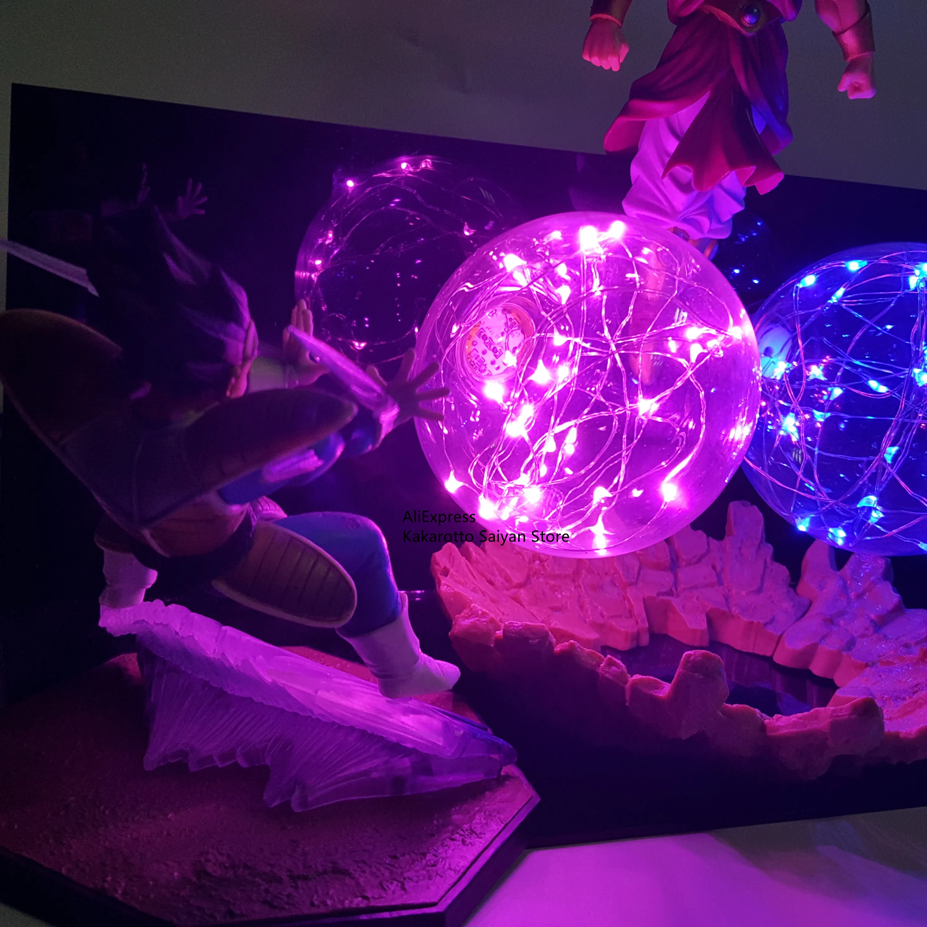 Dragon Ball Z Goku Vegeta vs Broly Светодиодная лампа Фигурки игрушки аниме Dragon Ball Супер Kamehameha фигурка DBZ Brinquedos