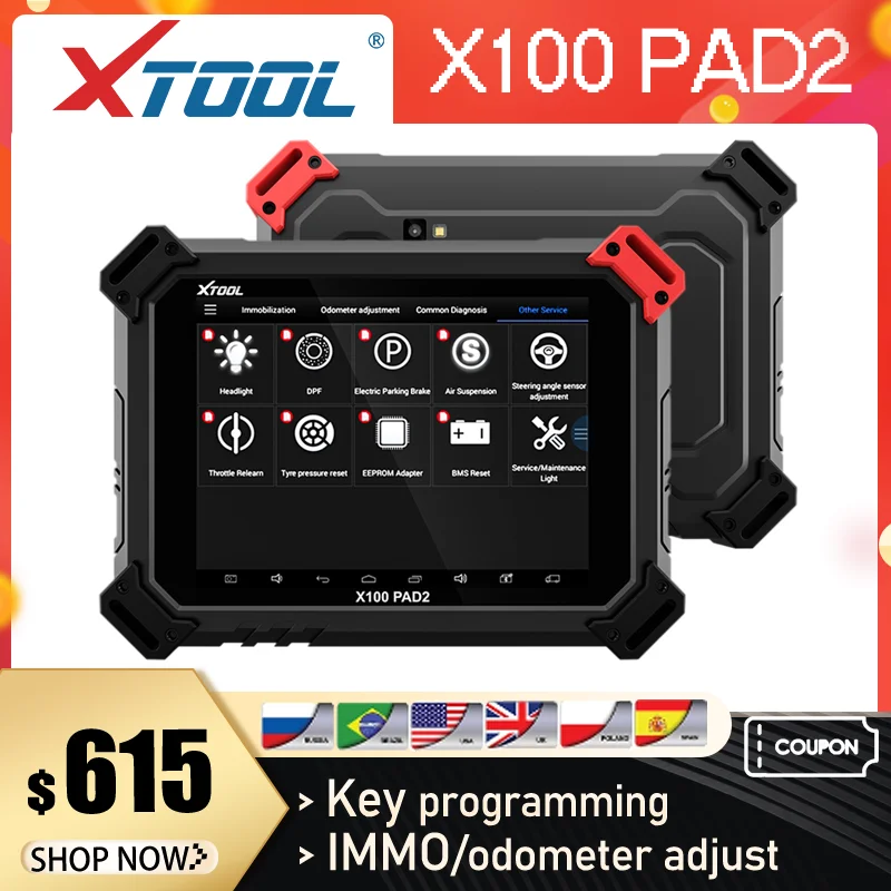 XTOOL X100 PAD2 PRO автоматический ключ программист Настройка счетчика пробега OBD2