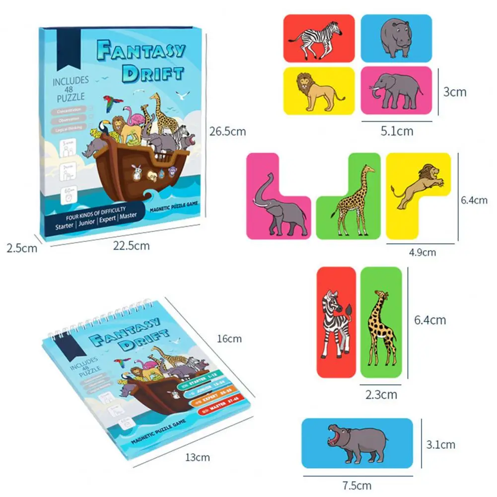 

Wooden Cartoon Animal Children Educational Toy Tangram Puzzle Jigsaw Board Game Kids Educational Toys for Children Gifts