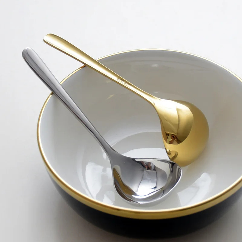 Ложка для супа из нержавеющей стали 304 утолщенная столовая ложка посуда в