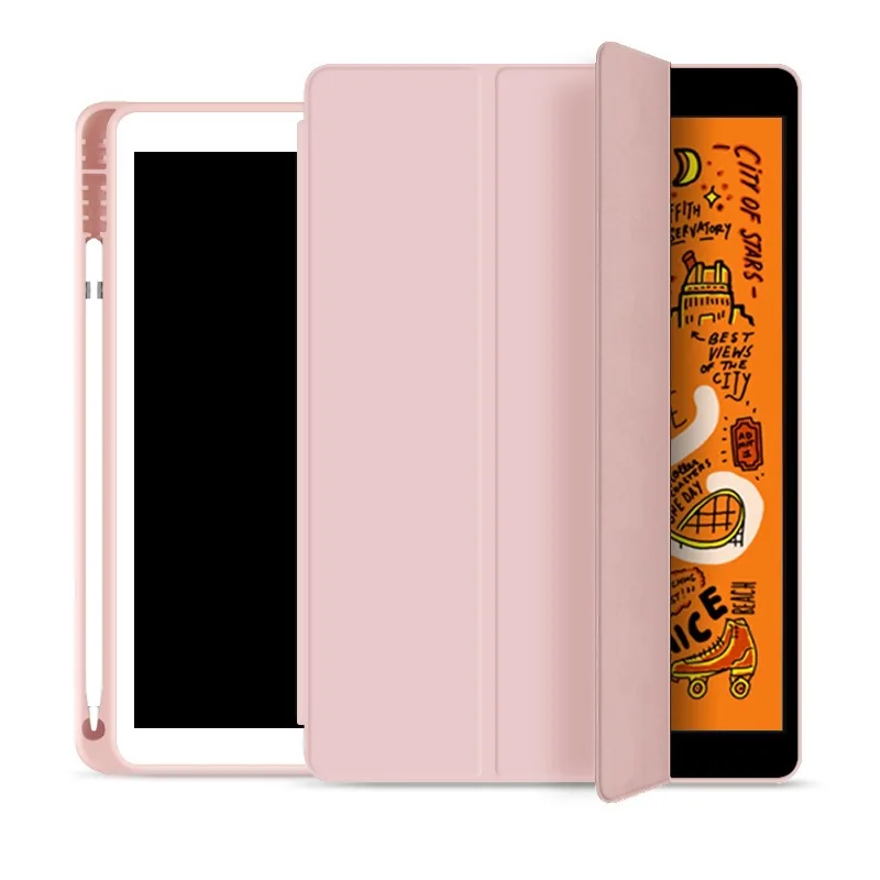 

Pure Color TPU All-inclusive Camera Tablet Case for 2020 IPad Pro 12.9 Inch Dustproof Foldable Case with Pen Slot
