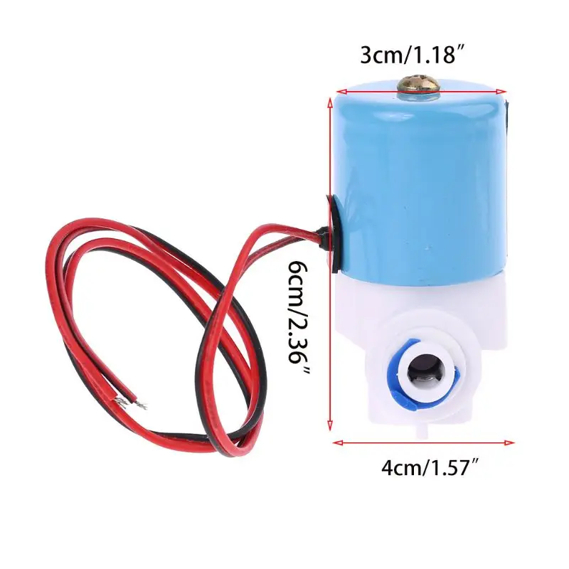 

Соленоидный клапан G1/4 ", пластиковый нормально закрытый 2-сторонний 12 В постоянного тока 0-120PSI 0-0,8 МПа, комплект