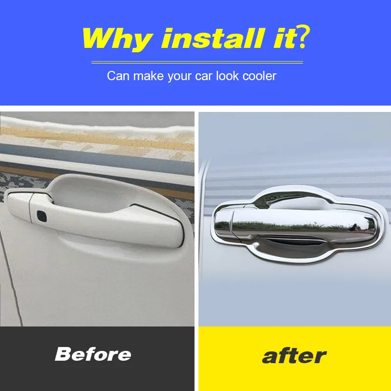 Крышка дверной ручки Hivotd автомобильные аксессуары из нержавеющей стали запасные