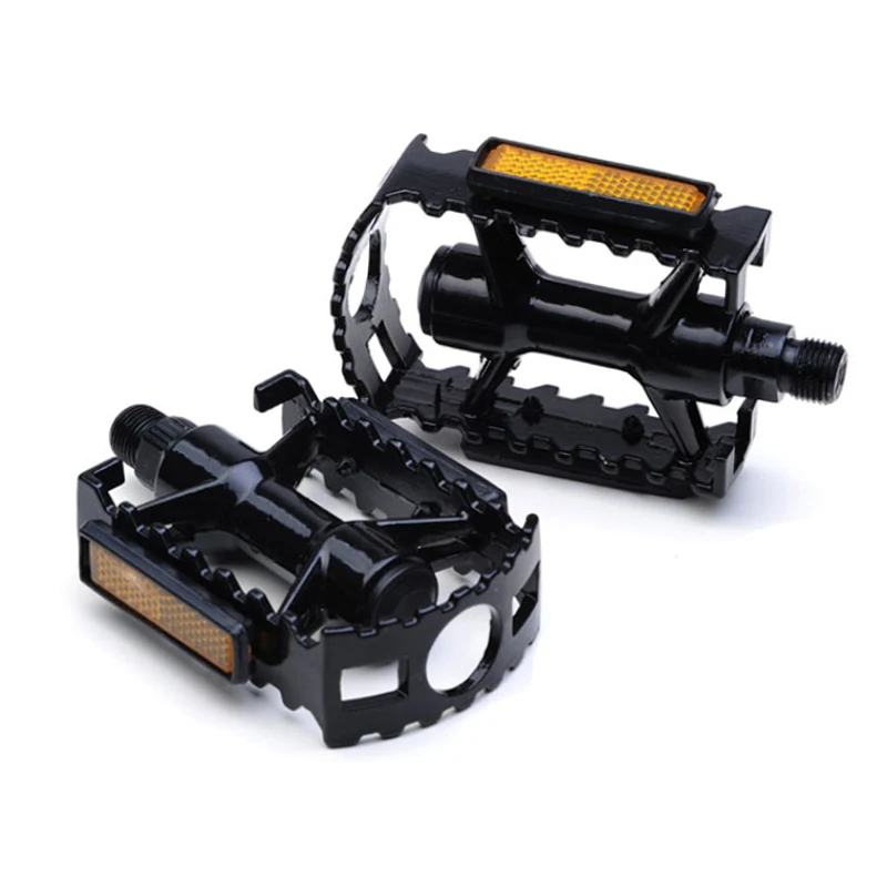 

Mountain Bicycle Bike Aluminum Alloy Pedal Cycling Pedals Footrest Foot Shiny Luminous Cycling Reflection Plastic Flat-Platfrom