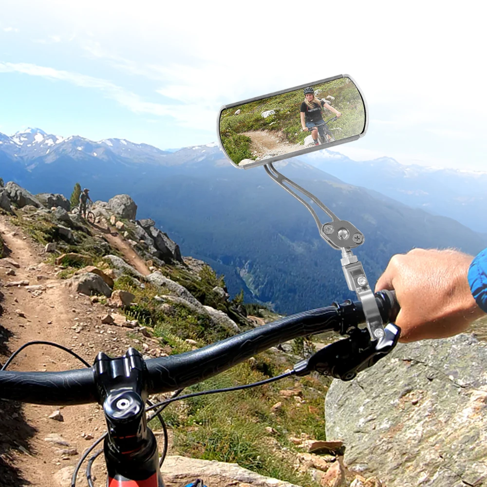 

2 Pack Bike Rear View Mirror Adjustable Rotate Mirror Wide Angle Rear View Aluminum Alloy Safety Rearview Mirror