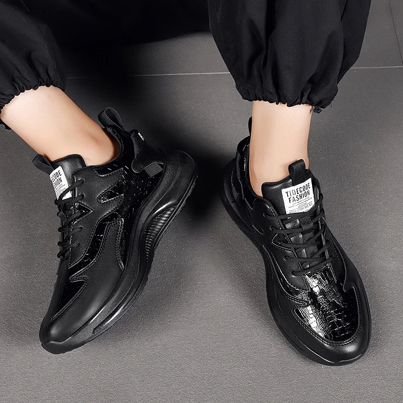 

Men's Shoe No Laces Men's White Sports Shoes Chue Slip-On Boys Shoes For Men Sneakers Luxury Designer Trainer Tennis High Heel