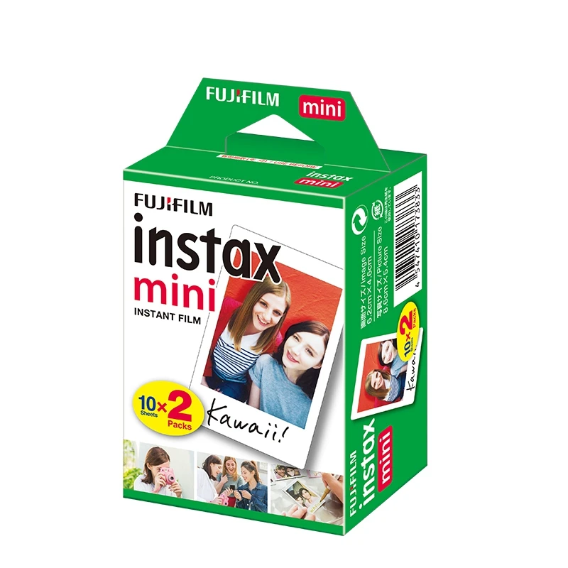 Фотобумага Instax Mini с белой рамкой одно изображение для Fuji mini 7 8 9 10 20 25 Series