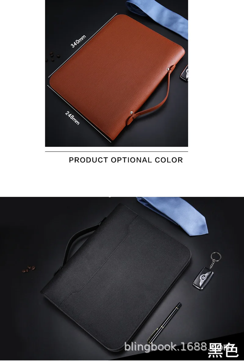A4 Padfolio файл зажим для шкафа роскошный скоросшиватель фишарио Органайзер держатель деловые кольца менеджер портфель на молнии спиральная записная книжка