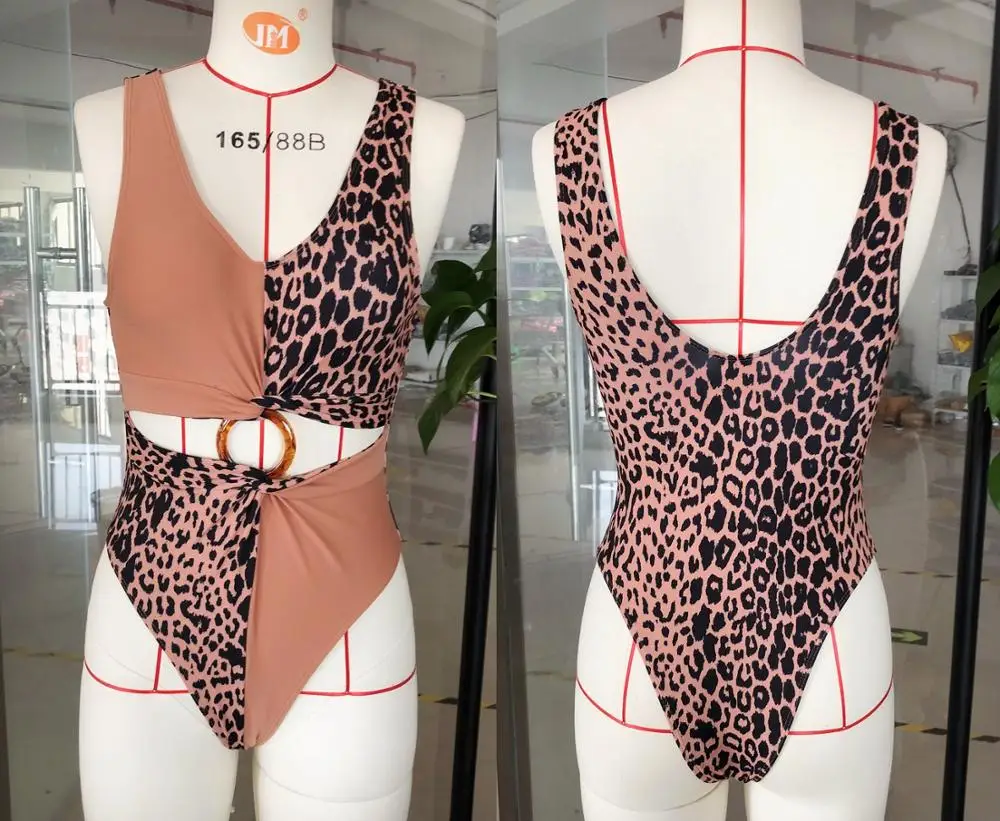 

Sexy Leopard One Piece Swimsuit Bikini High Cut Swimwear Women Monokini Push Up Swimwear Bathing Suit New Bodysuit