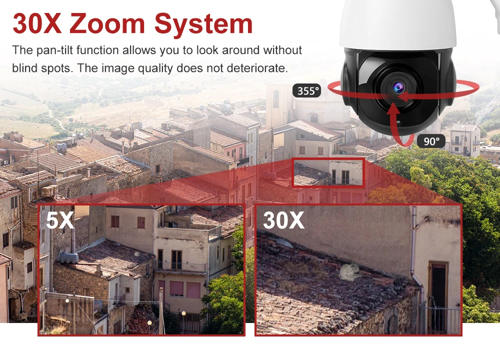 hikvision compatible anpviz 5mp poe ip ptz security camera outdoor 30x zoom speed dome surveillance camera ir 80m ip66 p2p view free global shipping