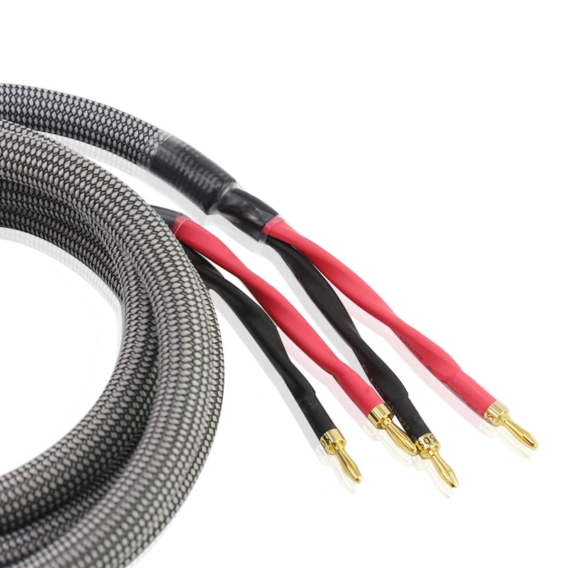 Аудиофил M2.4S Single Crystal медный кабель для динамика Банановый штекер Bi-wire HiFi Audio Line |