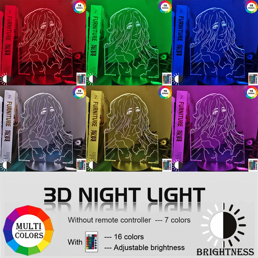 Светодиодная лампа в стиле аниме атака на Титанов ночсветильник с пальцами для