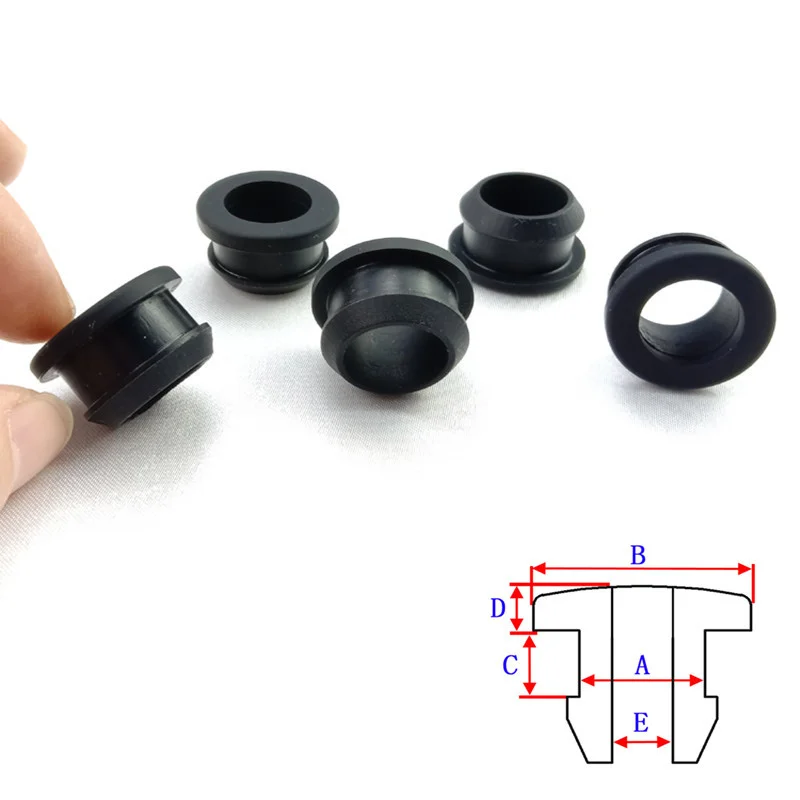 Полые резиновые колпачки для отверстий черная силиконовая защелкивающаяся