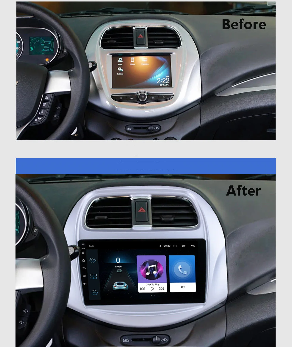 9 дюймов 2.5D IPS Закаленное HD Мульти-сенсорный экран Android 8 1 NAVI для Chevrolet spark 2018 с