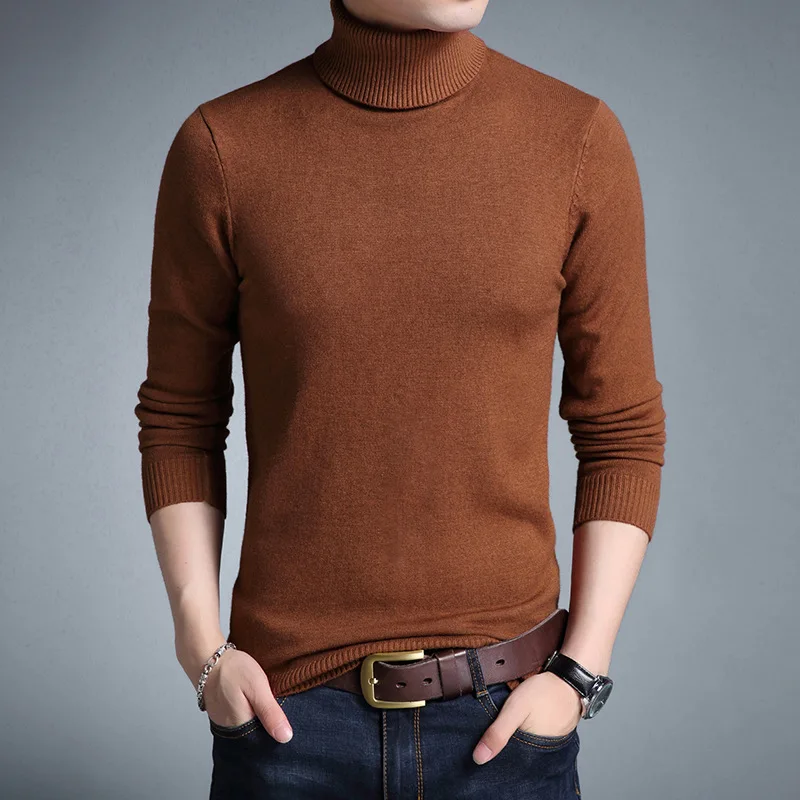 

New Cashmere Turtleneck Men Sweater Clothes Autumn Winter Jersey Hombre Pull Homme Hiver Pullover Men High-neck Warm Sweaters
