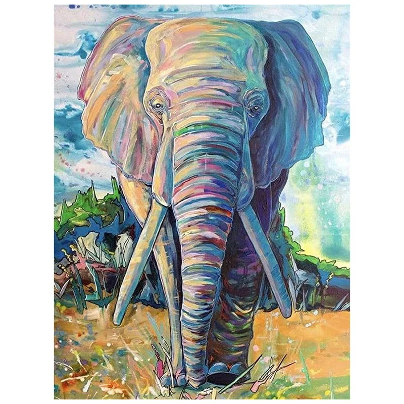 

Алмазная живопись "сделай сам", вышивка со слоном, животные, наборы для вышивки крестиком, алмазное искусство, ручная работа, домашний декор