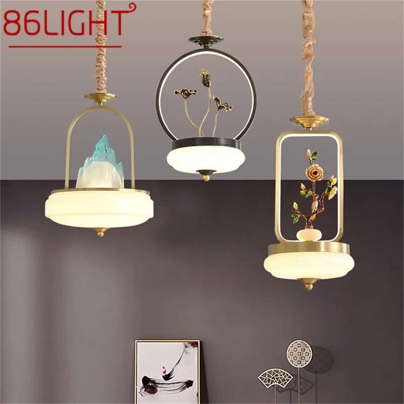 

86LIGHT New Pendant Light Modern Creative Brass Lamp Fixtures LED Decorative For Home Stairs Dining Room