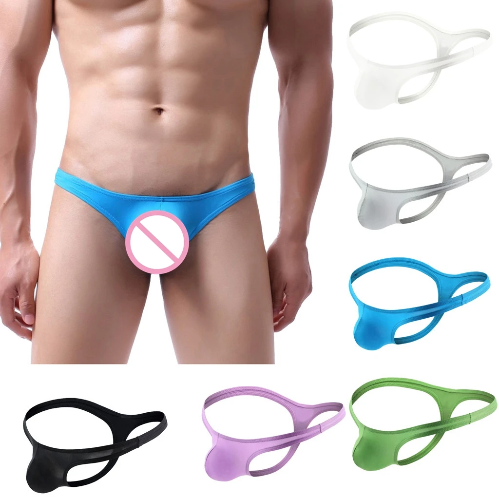 Мужское сексуальное нижнее белье стринги трусы Прозрачные шорты футляр для