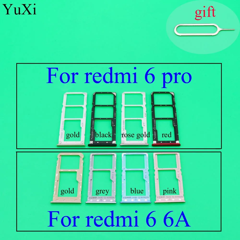 Новый держатель для Sim-карты YuXi Xiaomi redmi 6 pro / Mi A2 lite 6A сменный слота SIM-карты |