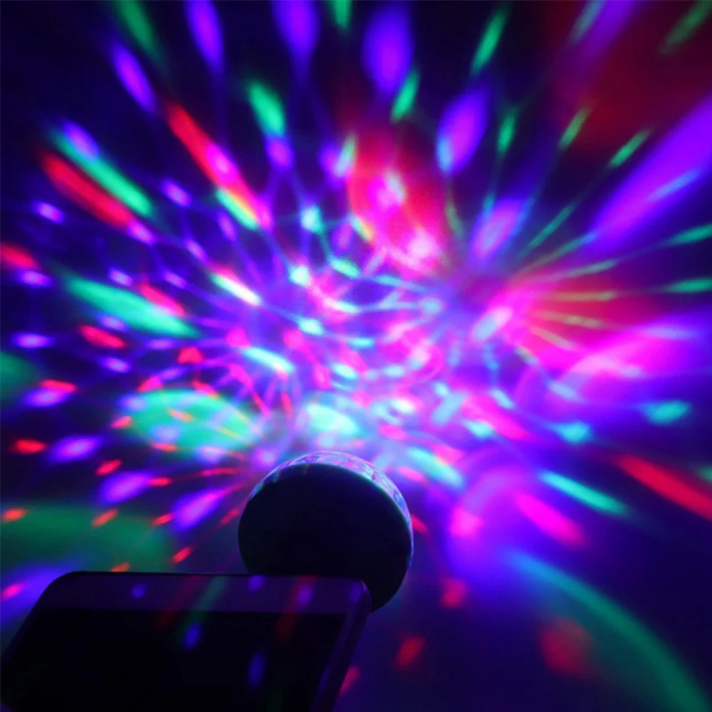 mini usb led car atmosphere light rgb music sound control dj disco ball lamp home party usb to apple android phone disco light free global shipping