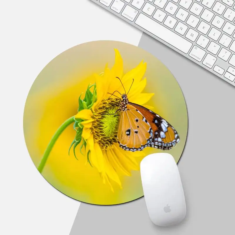 

Beautiful sunflower Comfort Mouse Mat Gaming Desk Table Protect Game Office Work Round Mouse Mat pad XL Non-slip Laptop Cushion