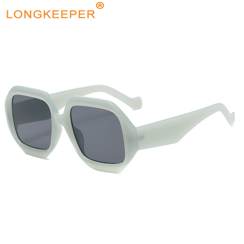 

Винтажные Солнцезащитные очки неправильной формы 2021 женские Большие Квадратные Солнцезащитные очки женские роскошные Брендовые очки с бо...