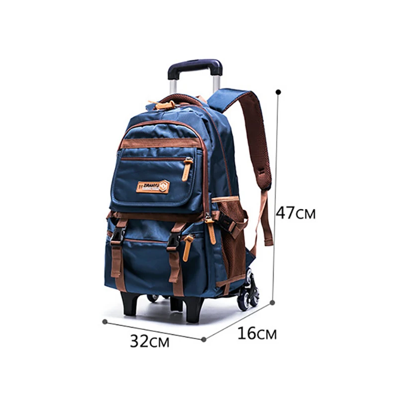 Водонепроницаемый рюкзак на колесиках для мальчиков и девочек детская школьная