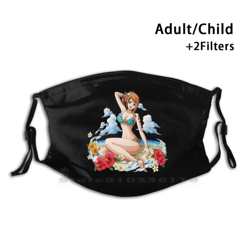 

Одна деталь и изображением героев манги нами Wano рубашка печати многоразовый Pm2.5 фильтр DIY маска для лица для детей и изображением героев ман...