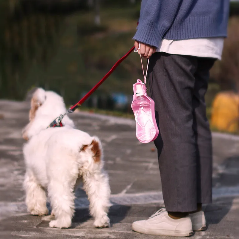 Переносная бутылка для воды домашних животных поилка питьевой путешествий и