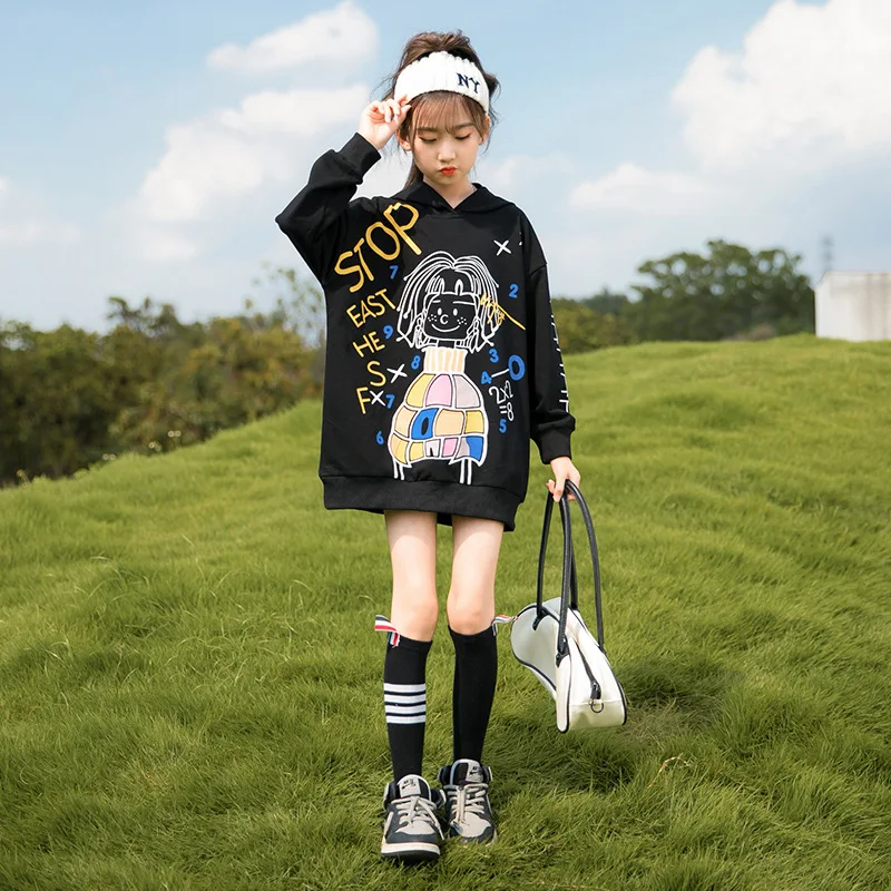 Sudaderas con capucha para ni&ntilde;as de 3 a 14 a&ntilde;os, su&eacute;ter largo con estampado de dibujos animados de princesa, ropa bonita para adolescentes, Oto&ntilde;o, 2022-2