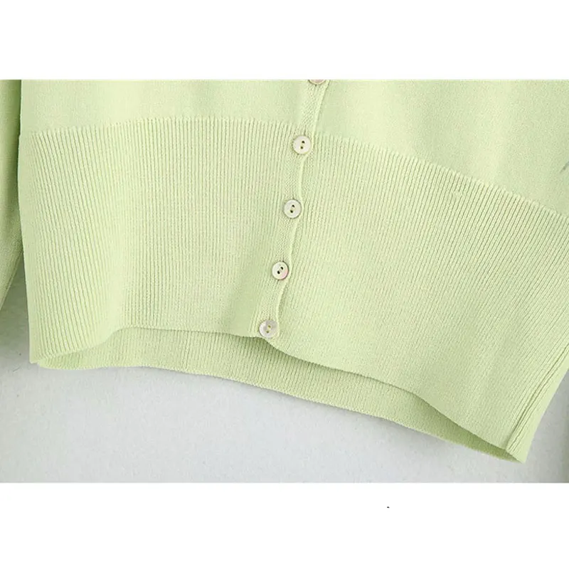 

High Quality Women 2020 Fashion Floral Embroidery Cropped Knitted Cardigan Sweater Vintage Long Sleeve Female Outerwear Chic Top
