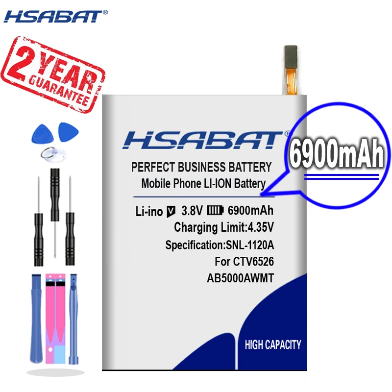 Новое поступление [HSABAT] 6900 мАч AB5000AWMT Сменный аккумулятор для PHILIPS V526 V787 V377 Xenium