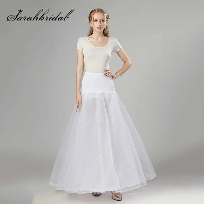 Винтажный Пол Длина Тюль Белый кринолин женский свадебный аксессуар 2021