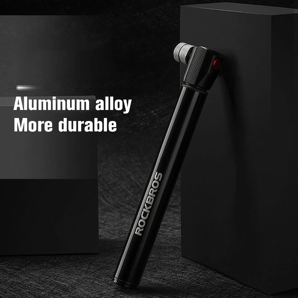 

ROCKBROS Mini 260PSI Bicycle Pump Aluminum Alloy Wear-Resistant Portable Anti-Fall Be Applicable Mountain Bike Road Bike