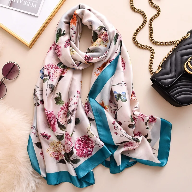 

Yulaili 2020 New Fashion Women Scarf Print Design Spring Silk Scarves Shawls Lady Wraps Soft Pashmina Female Echarpe Wholesale