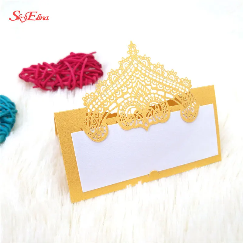 Декоративные кружевные Пригласительные открытки для свадьбы 10/50/100 шт. имя