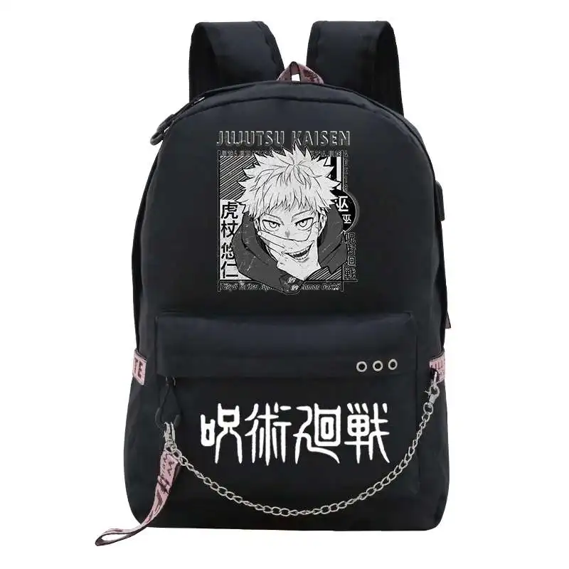 Фото Женский школьный рюкзак с USB-зарядкой милый ранец для девочек-подростков аниме