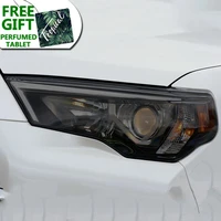 2 pcs car headlight protective film headlamp restoration transparent black tpu sticker for toyota 4runner 2014 2020 accessories