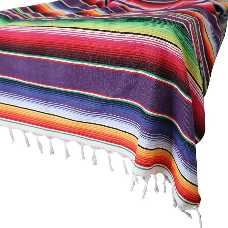 Mexican Tablecloth for Party Wedding Decorations Saltillo Serape Blanket Bed Outdoor Table Cover | Дом и сад