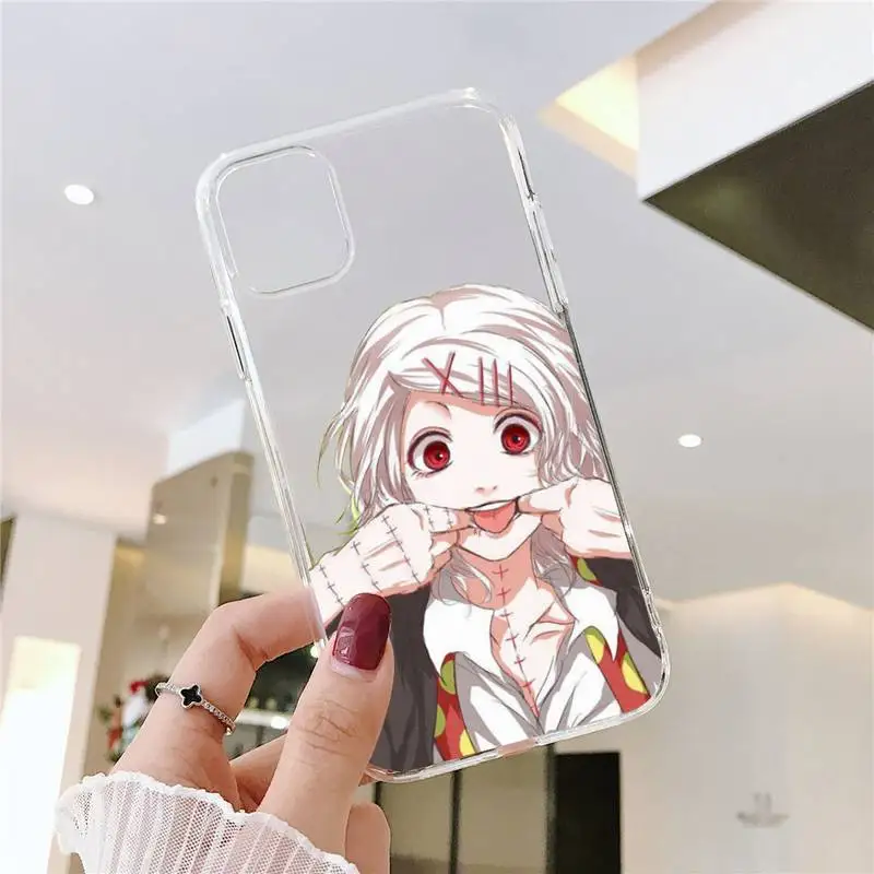 

anime JUUZOU SUZUYA Tokyo Ghouls Phone Case Transparent for iPhone 11 12 mini pro XS MAX 8 7 6 6S Plus X 5S SE 2020 XR