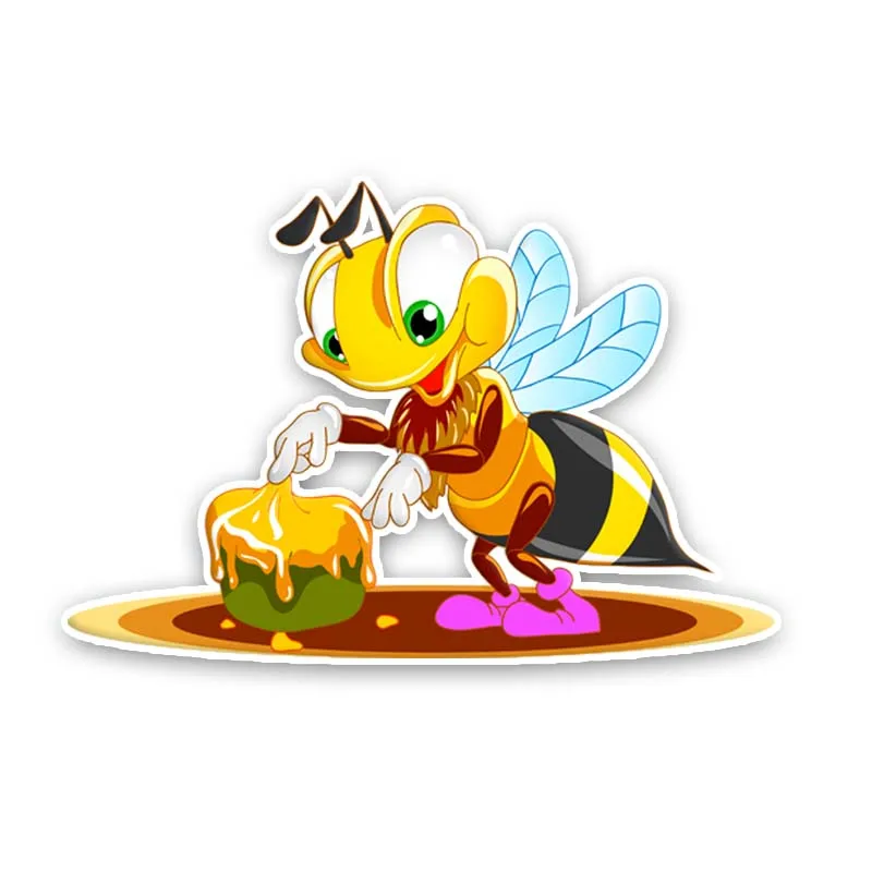 

Bees That Eat Honey Interest Car-Stickers for Bumper Rear Windshield Laptop Suv Vinyl Decal Auto Exterior Decoration 16*11cm
