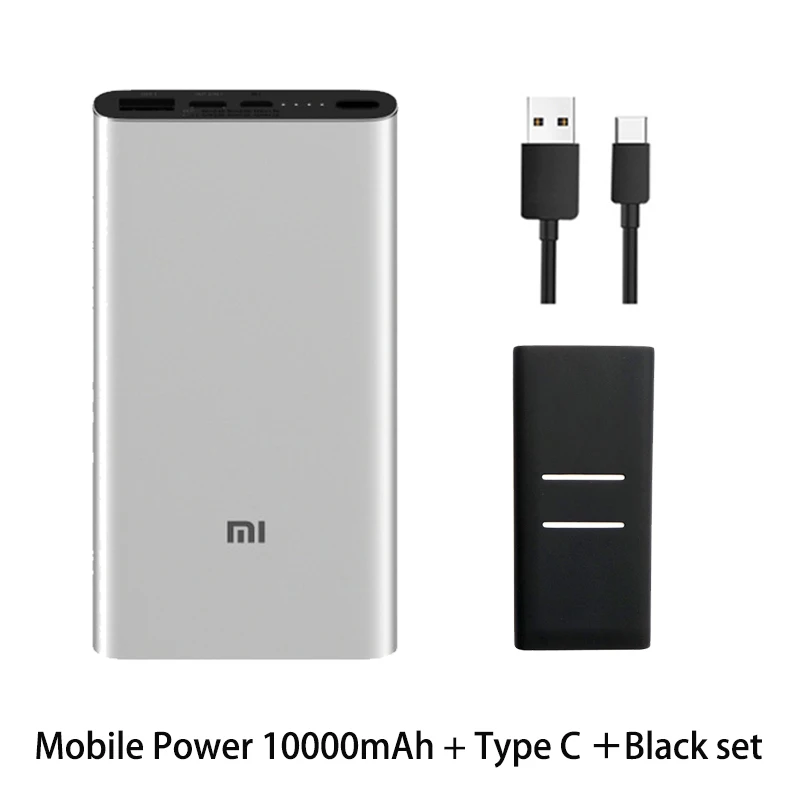 Xiao mi 10000 мАч Внешний аккумулятор 3 2 Pro USB-C Двусторонняя Быстрая зарядка 18 Вт Двойной вход выход PLM12ZM Xiao mi 10000 мАч - Цвет: sliver add b c