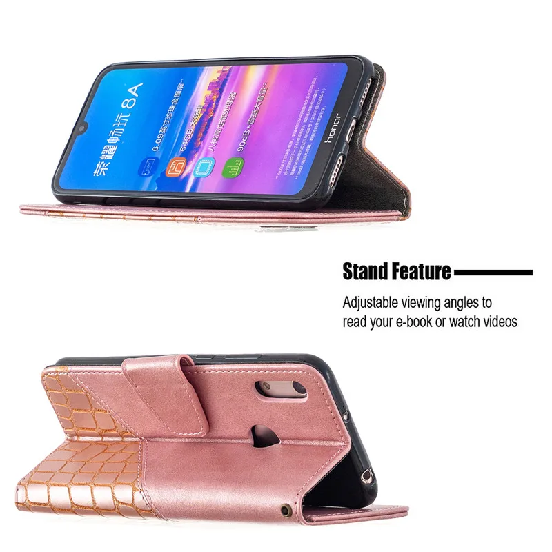 Чехол onHuawei Y6(2019) с крокодиловой текстурой флип чехол для Fundas Huawei Y5 Y6 Y7 2019 Y9 Prime P Smart Z