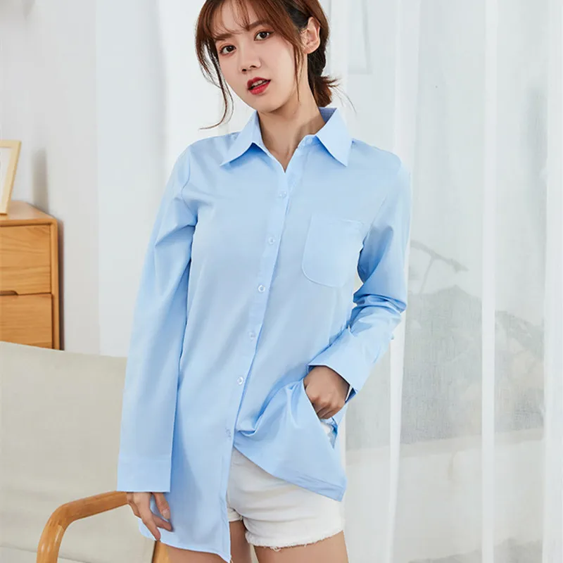 

Cotton Shirts Women White Shirt Women Long Sleeve Cozy Shirts Woman Casual Blouse Office Lady Long Shirt Woman Oversize Blouses