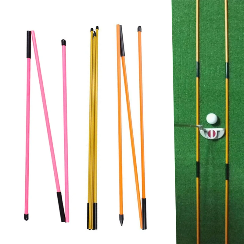 

Golf Indicator Stick Putter Auxiliary Scores Swing Golf Alignment Stick Equi TrainerThree-fold Direction Indicator Ball Position