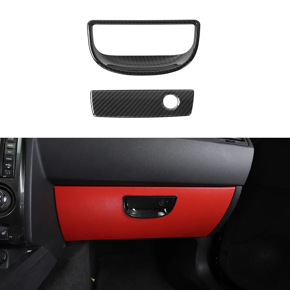 

Co-Pilot Storage Box Handle Decoration Cover Trim Sticker for Dodge Challenger 2009 2010 2011 2012 2013 2014 Car Accessories ABS