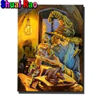 Алмазная живопись 5D, сказочный карлик, волшебник, Хэллоуин, старики сова, крест, вышивка стразами, домашний декор, подарки