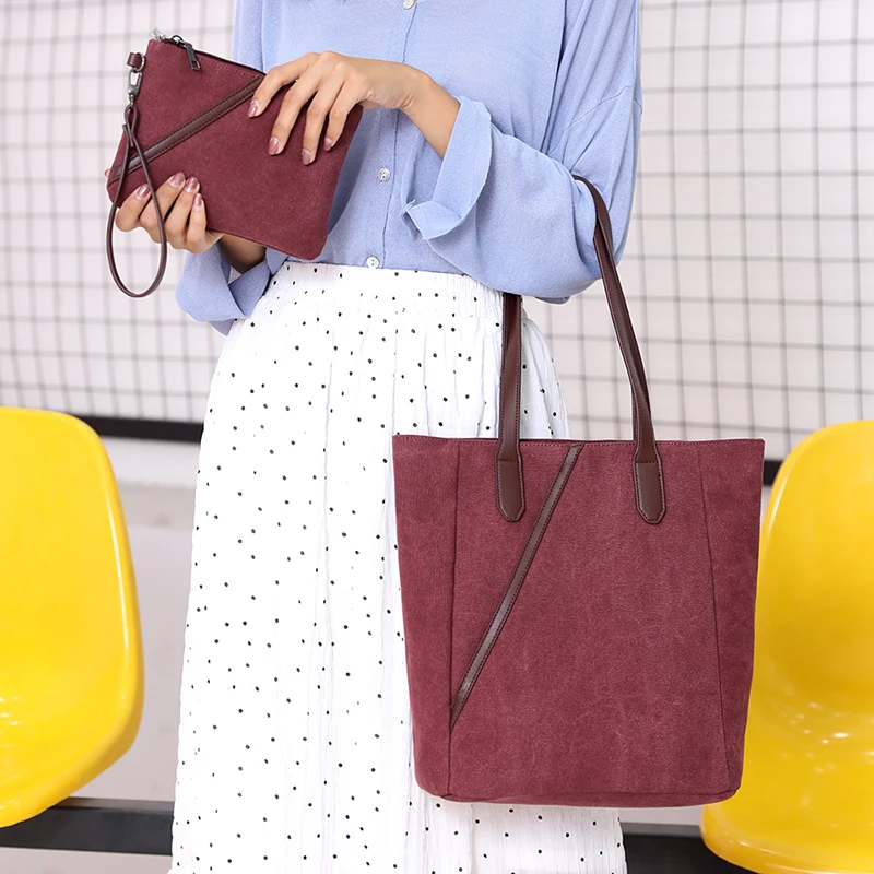 2 комплекта женские холщовые сумки через плечо | Багаж и